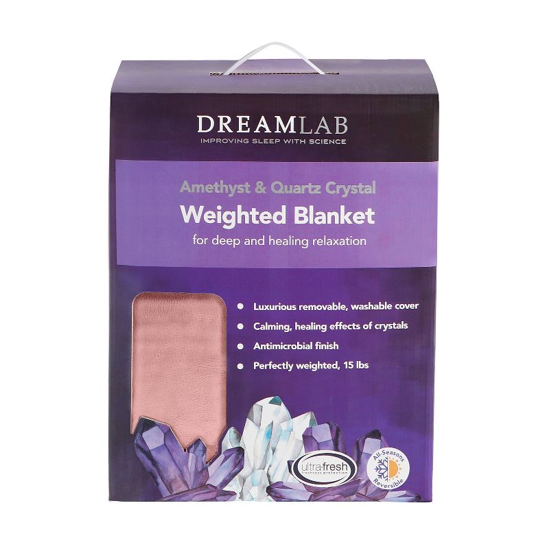 Crystal Reversible 15lbs Weighted Blanket with Removable Cover - DreamLab, 5 of 14