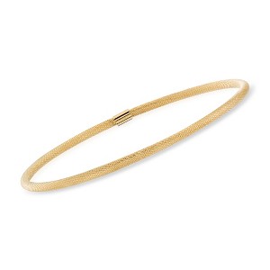 Ross-Simons Italian 14kt Yellow Gold Textured Bangle Bracelet - 1 of 3