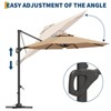 10FT Outdoor Cantilever Umbrella Patio Umbrella with Base - 4 of 4