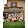 10x10 Pop Up Canopy Tent Outdoor Canopy One-Person Set Up Heavy Duty Commercial Instant Tent Shelter for Backyard Patio Garden Outside, Khaki - 2 of 4