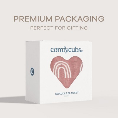 Mauve Rainbow Muslin Cotton Baby Swaddle Blanket