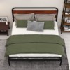 King Size Platform Bed Frame, Industrial King Bed Frame with Wood Headboard, Heavy Duty Metal Bed Frame with Metal Slats Support, Noise Free, No Box - 3 of 4
