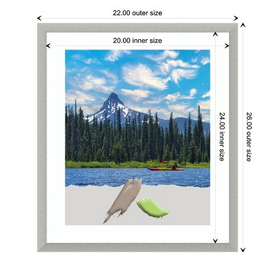Silver Leaf Distressed Wood Hanging Picture Frame