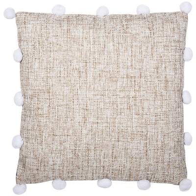 Temi Pillow - Beige/White - 18"X18" - Safavieh