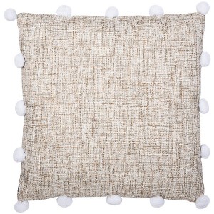 Temi Pillow - Beige/White - 18"X18" - Safavieh - 1 of 4