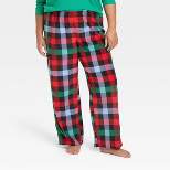 Women's Buffalo Check Fleece Matching Family Pajama Pants - Wondershop™ Green/Red/Black
