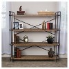 Yorktown 65.5" 4-Shelf Industrial Bookcase Brown - Christopher Knight Home: Sturdy Metal & Wood Frame, 150lb Capacity - 2 of 4