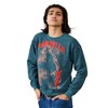 Godzilla Vintage Art Crew Neck Long Sleeve Dark Cyan Mineral Wash Adult Sweatshirt - 2 of 3