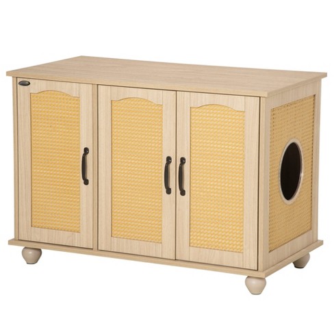 Cat litter box outlet side table