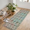 Washable Neutral Area Rugs Vintage Floral Retro Boho Geometric Carpet for Living Room Bedroom Dining Room Nursery Kids Room Hallway Entryway - 2 of 4