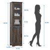 67" Tall Bathroom Storage Cabinet with 4 Doors & Flip Glass Drawer,  Freestanding Organizer for Kitchen, Pantry, Living Room - 4 of 4