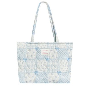 Narwey Top Zipper Small Tote Bag Floral Quilted Bag for Women : Target