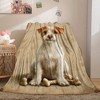 Cozy All Season Jack Russell Terrier Bones Pattern Flannel Blanket, Contemporary Style with Realistic Dog Print, Dog Blanket, Christmas Gift. - 3 of 4
