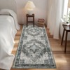 Machine Washable Area Rugs for Living Room Boho Vintage Soft Non-Slip Low Pile Distressed Carpet - 2 of 4
