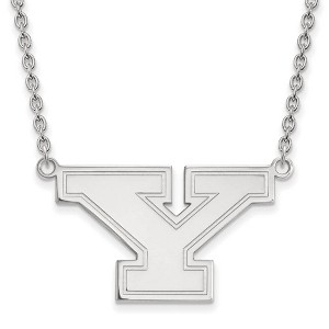 Black Bow Jewelry 10k White Gold Youngstown State Penguins NCAA Necklace 18 Inch - 1 of 4