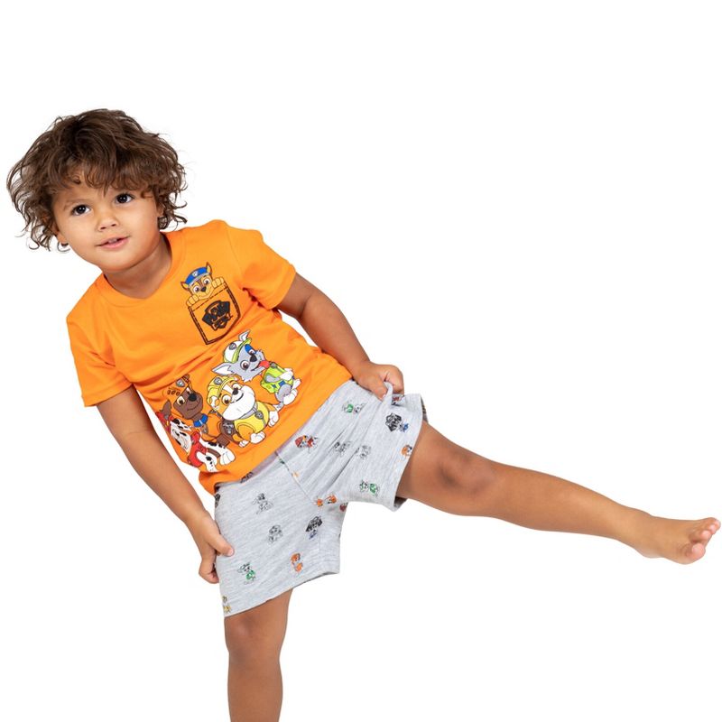Paw Patrol Rocky Zuma Rubble T-Shirt and French Terry Shorts Outfit Set Toddler, 4 of 10