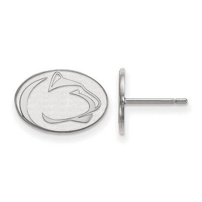 Black Bow Jewelry 14k White Gold Penn State Nittany Lions NCAA Post Earrings