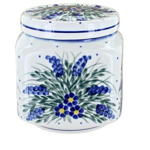 Blue Rose Polish Pottery 31B WR Unikat Medium Canister - 1 of 1
