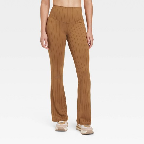 Women's Rib Flare Leggings - Joylab™ Brown L : Target