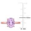 Everly Jewelry – 14K Pink Gold 2 3/8 TGW Rose de France Fashion Ring - 2 of 4