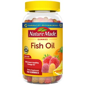 Nature Made Fish Oil Gummies, Omega 3 Fish Oil Supplements, Healthy Heart Support, 150 Gummies, 75 Day Supply - 1 of 4