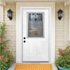Lirago Decorative Glass Fiberglass Front Doors 36  inch  x 80  inch  with Vinyl Frame Brickmould Right Hand Inswing 2 Panel Design - 2 of 4