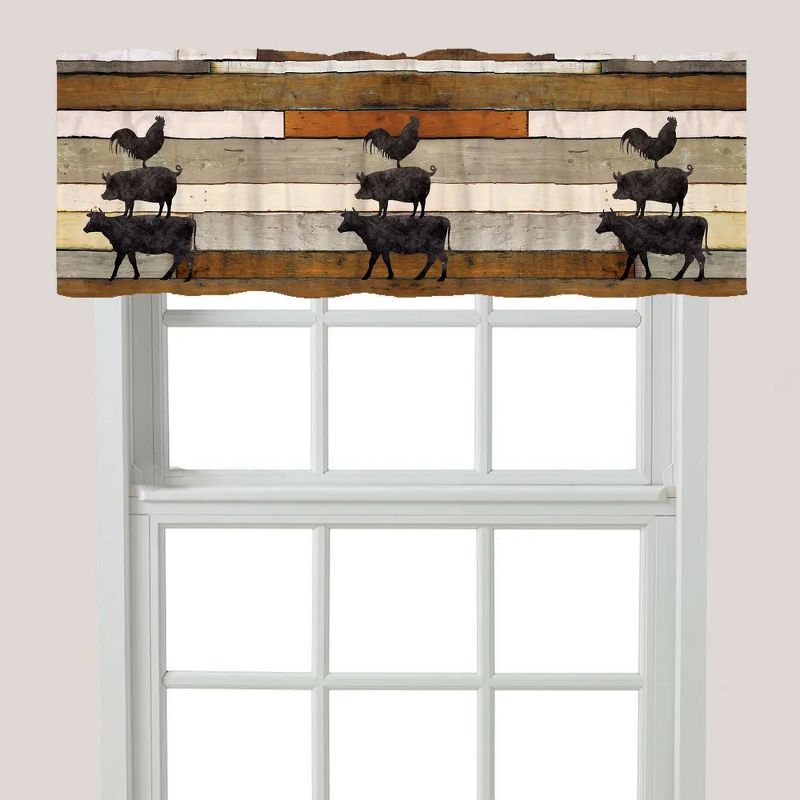 Laural Home Farmhouse Animals Window Valance, 1 of 2
