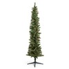 Home Heritage Stanley Pine Artificial Christmas Tree, 7' with Rotating Metal Base Stand for Indoors and Living Spaces, Silver - 3 of 4