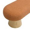 PAGED 49 Inch Ottoman Bench Modern End of Bed Bench with Soft Cushion and Wooden Legs for Living Room, Dining Room, Entryway, Load 300 lb - 4 of 4