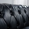 PAGED Sofa Comfy PU Leather Sofa with Wood Frame and Rolled Arm for Living Room, Apartment - 4 of 4