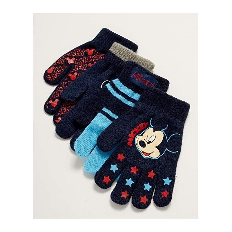 Disney Mickey Mouse Boy's 4 Pack Mitten or Glove Set, Kids Ages 2-7, 4 of 6