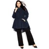 Women's Plus Size Hi Lo Frill Coat - navy | CITY CHIC - 2 of 4