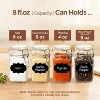 12-piece set of small glass jars, 8 ounces each with a sealed lid, perfect for kitchens - 3 of 4