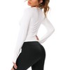 BLUEMING Womens Athletic Tops Cropped Breathable Activewear T-Shirts Round Neck Back Ventilated Mesh Tops Gym Jogger Outfits - 2 of 4