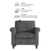 Mjkone Single Sofa Chair for Living Room, Mid Century Modern Couch with Solid Wood Frame and 4 Gourd Shapes Legs for Home/Office/Apartment - 4 of 4