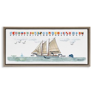 Stupell Industries Nautical Sailing Flags Educational, 25" x 11" - 1 of 4