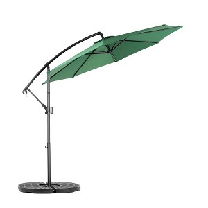 Mondawe 10ft Offset Hanging 8 Ribs Market Patio Umbrella with Easy Tilt Adjustment - 1 of 4