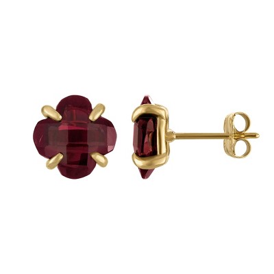 Designs By Gioelli 10K Gold Gemstone Clover Stud Earrings