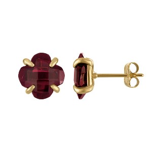 Designs By Gioelli 10K Gold Gemstone Clover Stud Earrings - 1 of 2