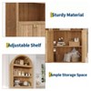TackView 72''Tall Arched Cabinet, 5-Tier Arched Bookshelf with Double Doors & Adjustable Shelf, Wooden Bookcase with Storage for Home(Natural Oak) - 4 of 4