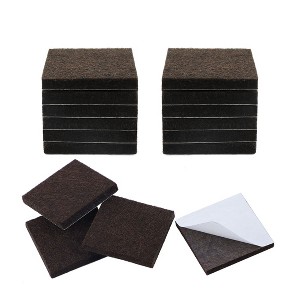 Unique Bargains Felt Self-stick Non-slip Anti-scratch Square Furniture Floor Pads 16 Pcs - 1 of 3