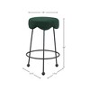 Meridian Furniture,Fleur Green Fabric Counter Stool - 4 of 4