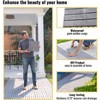 Dolonm Eco-Friendly Grey Striped Hardwood Deck Tiles Interlocking Set 10 PCS DIY Waterproof Flooring for Garage, Patio, Gym - 4 of 4