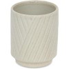 Cheung's Parlora Crossed Diagonal Pattern Straight Side Ceramic Pot - Small - White - 3 of 3