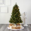 Nearly Natural 6-ft Wellington Spruce Natural Look Artificial Christmas Tree with 300 Clear LED Lights and Pine Cones - 4 of 4