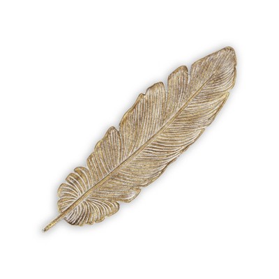 Cheung's Eben Cast Iron Feather Table Decor - Gold