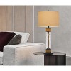 Cal Lighting BO-3132TB 150W 3 Way Bartow Glass/Metal Table Lamp with Burlap Design and Drum Burlap Shade - 4 of 4
