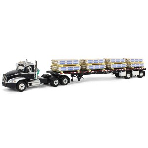 First Gear 1/64 Black Mack Pinnacle w/ 53ft Wilson Trailer & Paper Pallet Load DCP 60-1954 - 1 of 4