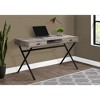 Vynxaria 48" Beige Laminate Black Metal Computer Desk Modern Home Office Workstation with Easy Assembly Storage Drawers - 4 of 4