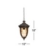 John Timberland Bellagio Rustic Outdoor Hanging Light Bronze 18" Champagne Hammered Glass Damp Rated for Post Exterior Barn Deck House Porch Patio - 4 of 4